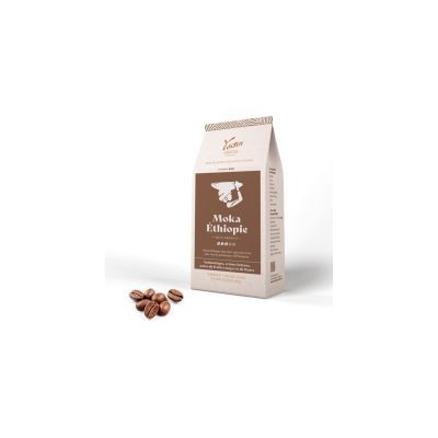 MOKA ETHIOPIE - GRAINS - 100% arabica - Notes de fruits rouges et fleurs Intensité 3 sur 5