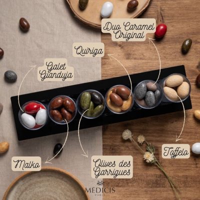 Plateau MEDICIS : 6 timbales d'amandes enrobés